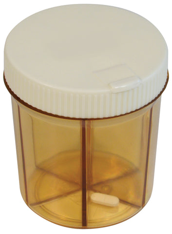 aidapt extra large pill dispenser brown plastic